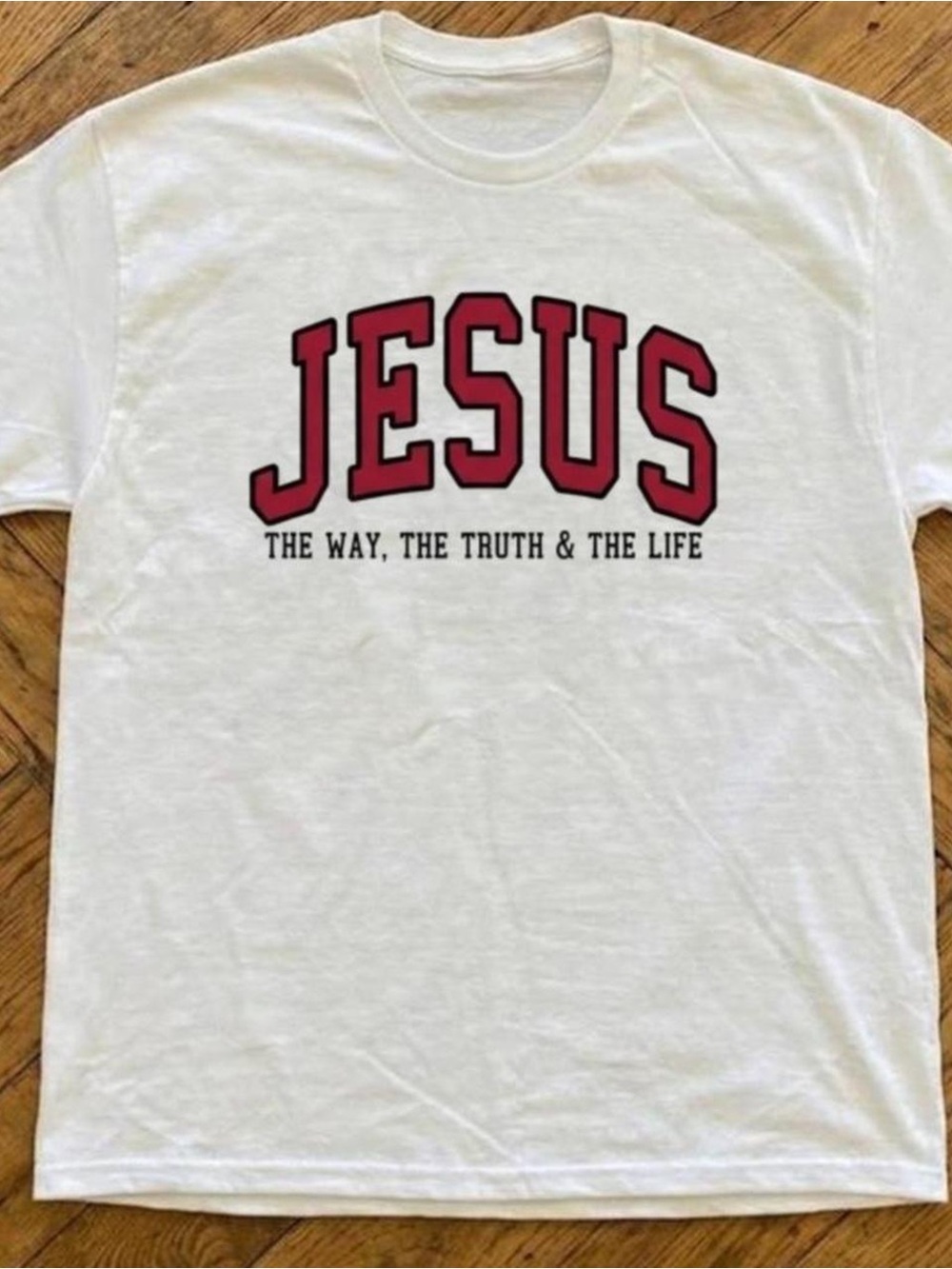 Gildan Heavy Cotton 5000 Jesus Graphic T-Shirt White